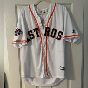 Houston Astros Springer 2017 World Series white jersey, size large